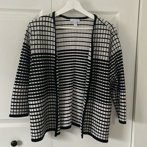 Open Front 3/4 sleeve cardigan